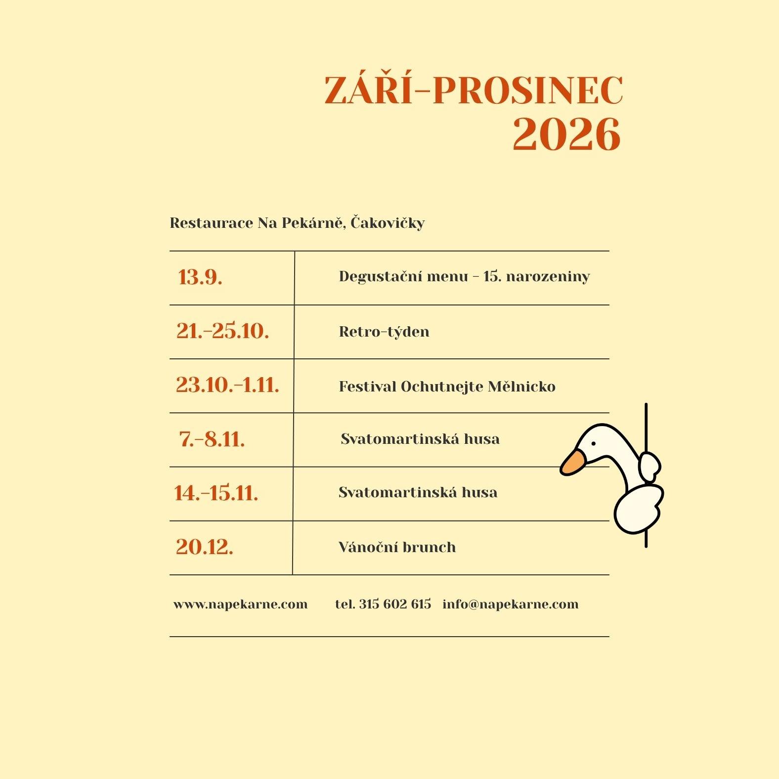 Kalendář akcí podzim 2026 photo 1